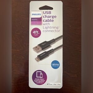Philips USB Lightning Charge Cable 4ft